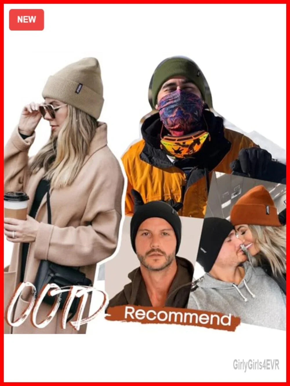 Unisex Thick Knitted Winter Cuffed Beanie 3 Pack Skull Cap